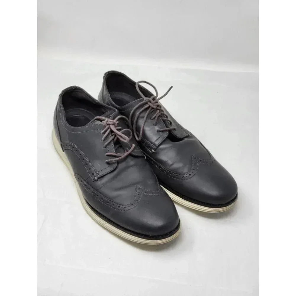 Cole Haan Original Grand Gray Wingtip Oxford Dress Shoes C30025 Men 11.5